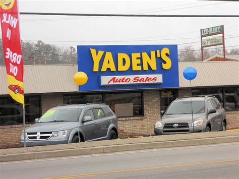Yadens auto sales - Yaden's Auto Sales. 0 Verified Reviews. Car Sales: (606) 877-2896. 1625 S Main St London, KY 40741. Website. Cars for Sale. About Us. 31 New and Used Vehicles for …